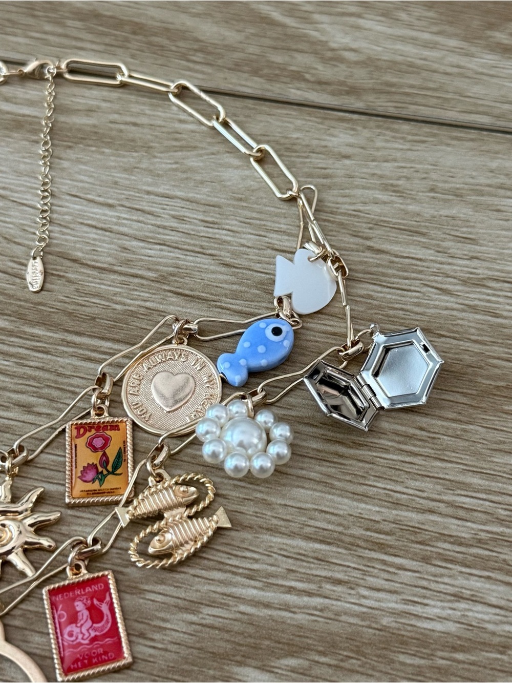 Anthropologie Double Layer Charm Necklace - Picture 4 of 5